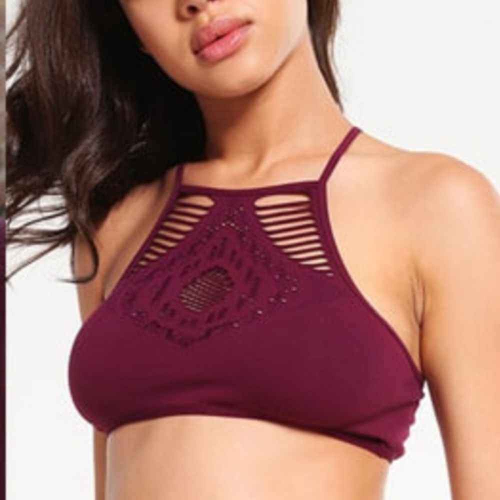 Intimately Free People Bralette Xs/s Burgundy
